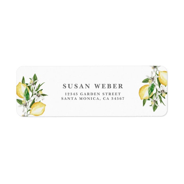 Lemons citrus invitation (Front)