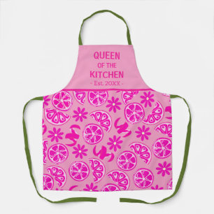 lemons citrus lemonade chef pink apron