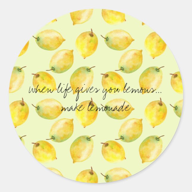 Lemons Classic Round Sticker (Front)