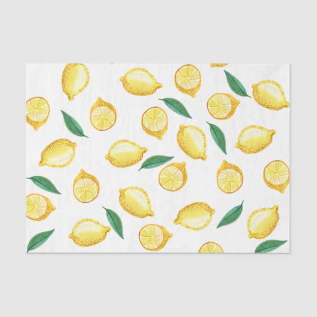 Lemons (Design 35 Yellow/Orange Series) Tissue Paper (Front)