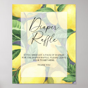 Lemons - diaper raffle poster