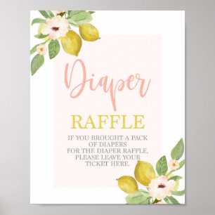 Lemons Diaper Raffle Shower sign