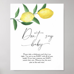 Lemons - Don't say baby Poster