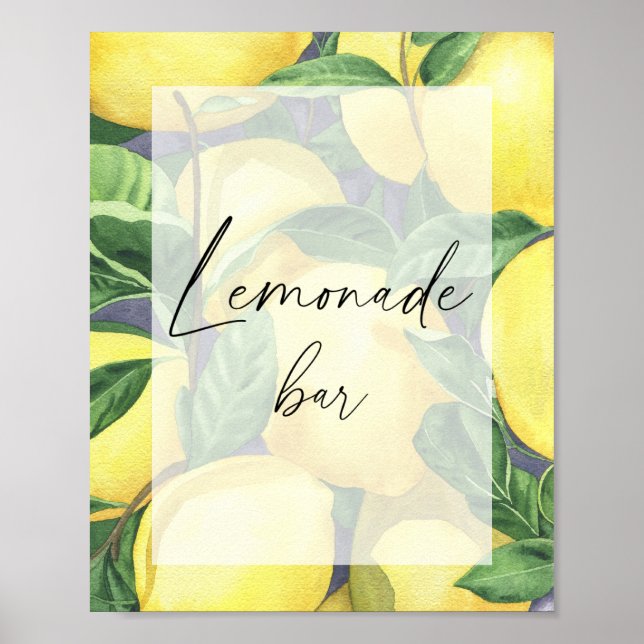 Lemons - Drinks - Lemonade bar Poster (Front)