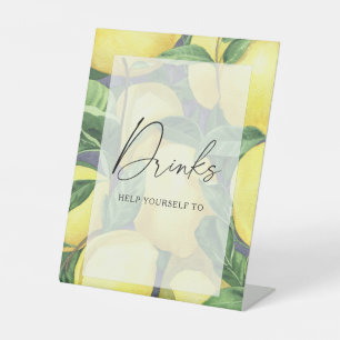 Lemons - Drinks Poster Pedestal Sign