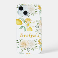 lemons Eucalyptus Soft Blush Roses Custom Name