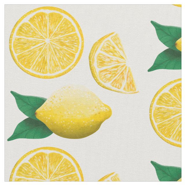 Lemons Fabric (Close Up)