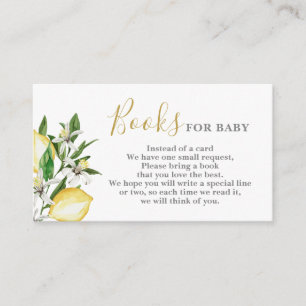 Lemons Floral Books for Baby Card