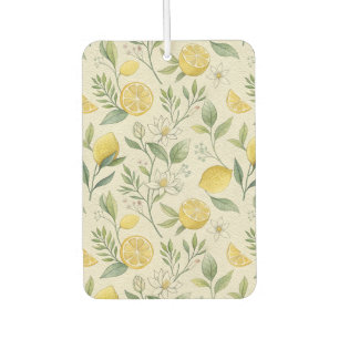 Lemons & Flowers Pattern Air Freshener