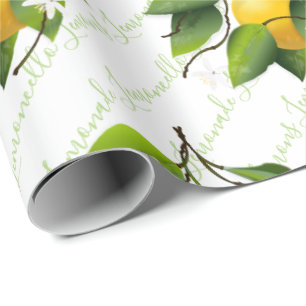 Lemons Fruit Botanical Wrapping Paper
