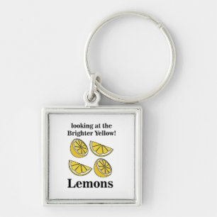Lemons Fruit Looking At The Brighter Yellow Lemons Key Ring