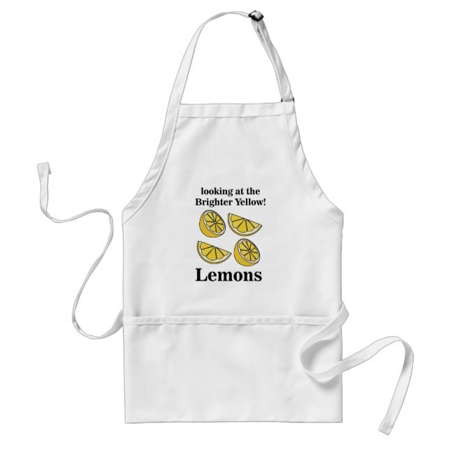 Lemons Fruit Looking At The Brighter Yellow Lemons Standard Apron (Front)