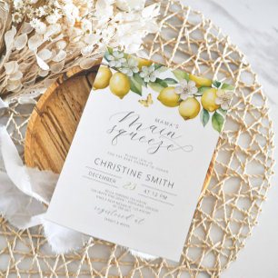 Lemons Fruits Citrus Baby Shower Invitation