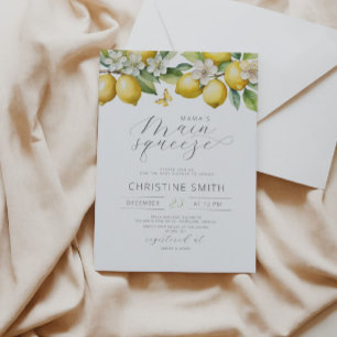 Lemons Fruits Citrus Baby Shower Invitation