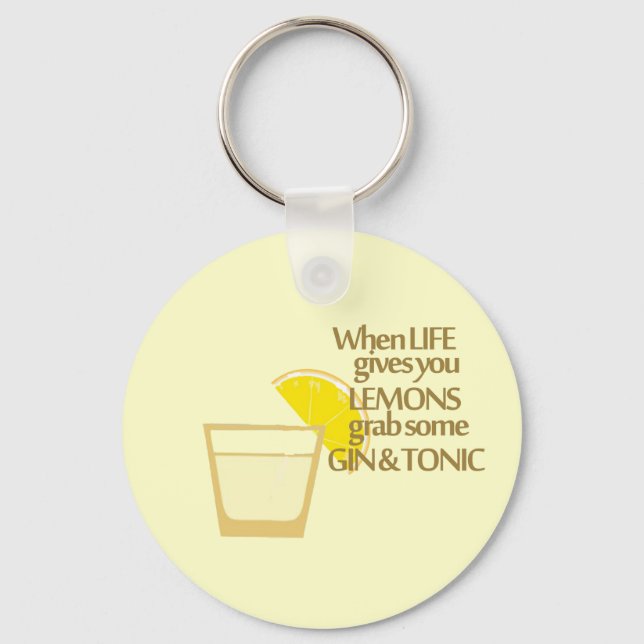 lemons gin and tonic key ring (Front)