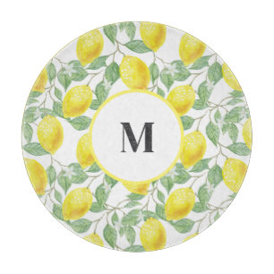 Lemons Glass Cutting Board