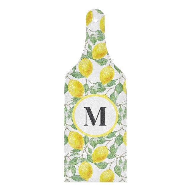 Lemons Glass Cutting Board (Front)