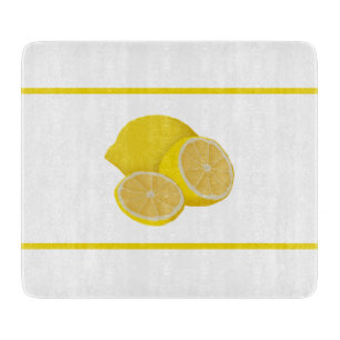 Lemons Glass Cutting Board