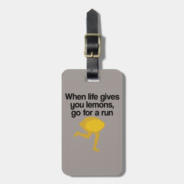 Lemons Go Run Luggage Tag (Front Vertical)