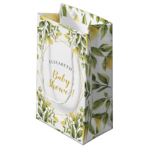 Lemons Greenery Baby Shower Small Gift Bag