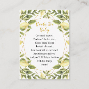 Lemons Greenery Books For Baby Enclosure Card
