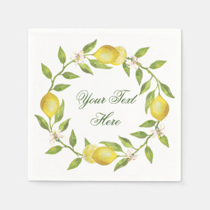 Lemons & Greenery PARTY Paper Napkin