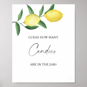 Lemons -guess how many candies Poster