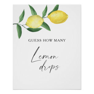 Lemons - guess how many lemon drops poster