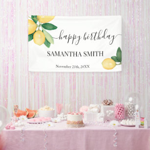Lemons Happy Birthday Banner