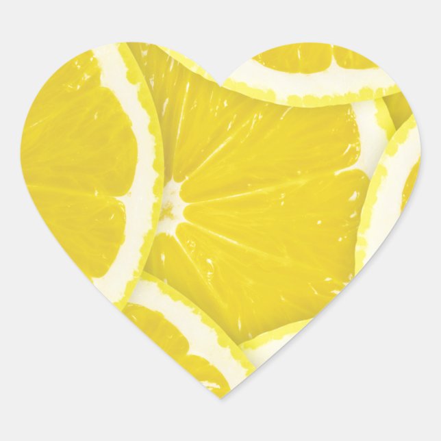 Lemons Heart Sticker (Front)