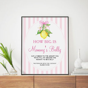 Lemons How Big is Mummy's Belly Sign Game