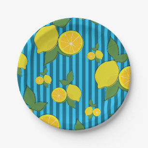 Lemons Illustration Paper Plate