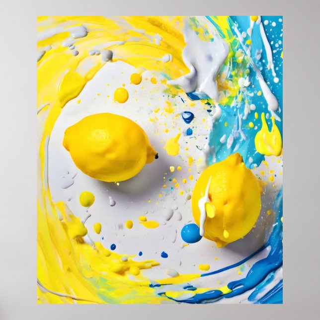 Lemons in a Splash Poster (Front)
