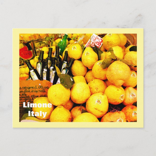 Lemons in Limone Italy Postcard (Front)
