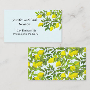 Lemons in the garden Flat Note Card