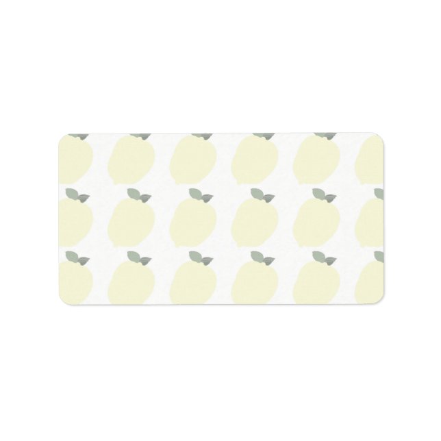 Lemons Labels (Gift/Jar/Address/Name Labels) (Front)