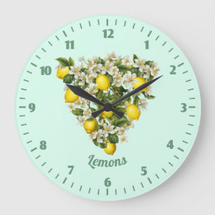 Lemons Large Clock