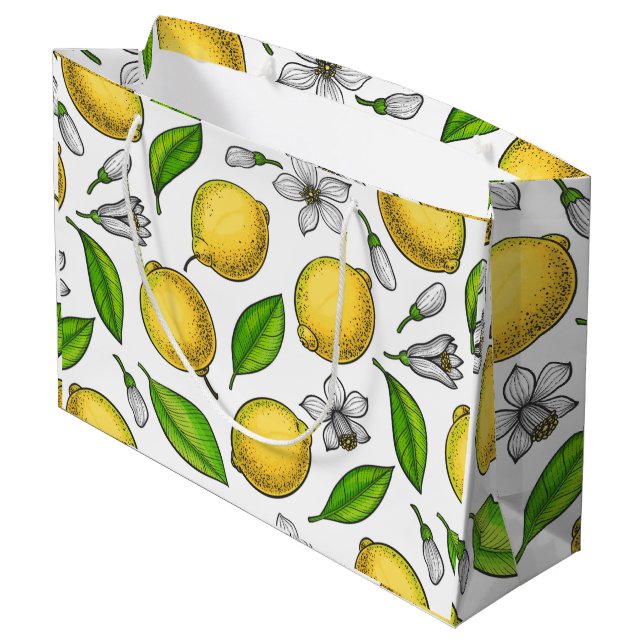Lemons Large Gift Bag (Back Angled)