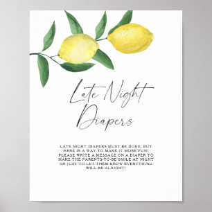 Lemons - Late night diapers game Poster