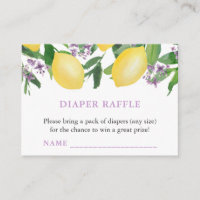 Lemons Lavender Diaper Raffle Girl Baby Shower