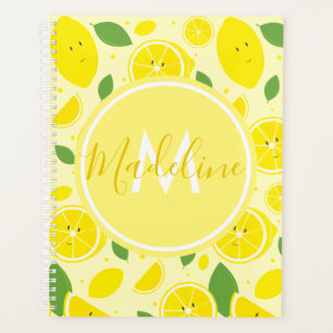 Lemons Leaf Pattern Name Initial Planner