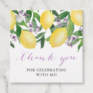 Lemons Lilac Bridal Shower or Baby Shower Favour Tags