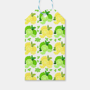 Lemons lime lemon lime slices sunny citrus gift tags