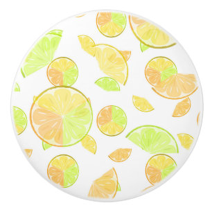 lemons lime orange slices fruit citrus nature ceramic knob