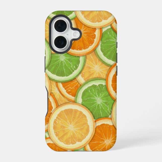 Lemons, Limes and Oranges  iPhone 16 Case (Back)