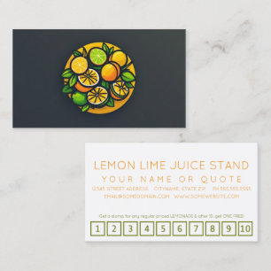 LEMONS LIMES customer loyalty punch card