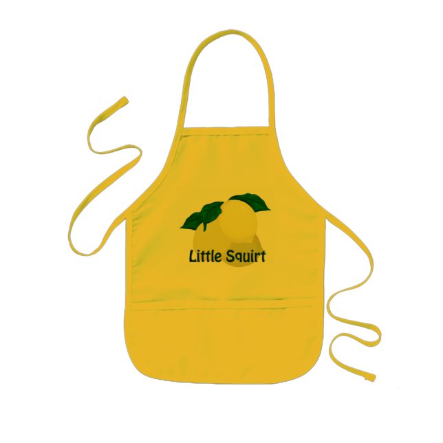 Lemons Little Squirt Kids Yellow Apron (Front)