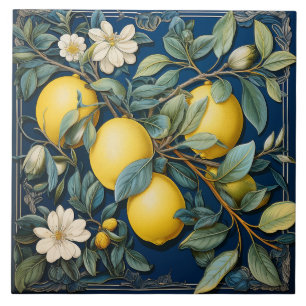Lemons Mediterranean Summer Citrus Tile