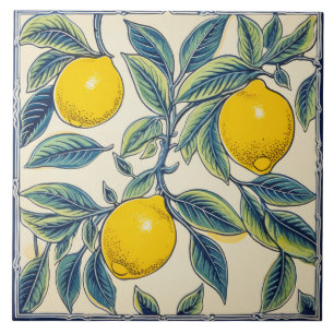 Lemons Mediterranean Summer Citrus Tile