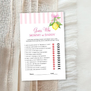 Lemons Mummy or Daddy Baby Shower Game